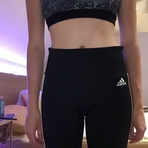 Black adidas capris
